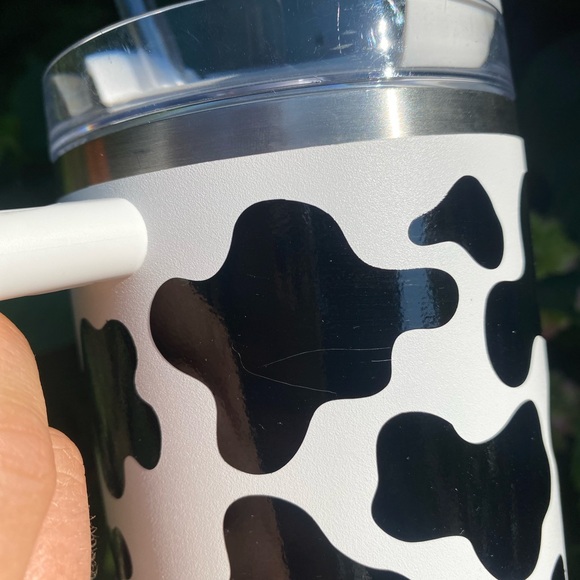 Stanley 40oz Thirst Quencher Water Bottle w/ Cow Print Stickers - Picture 5 of 7